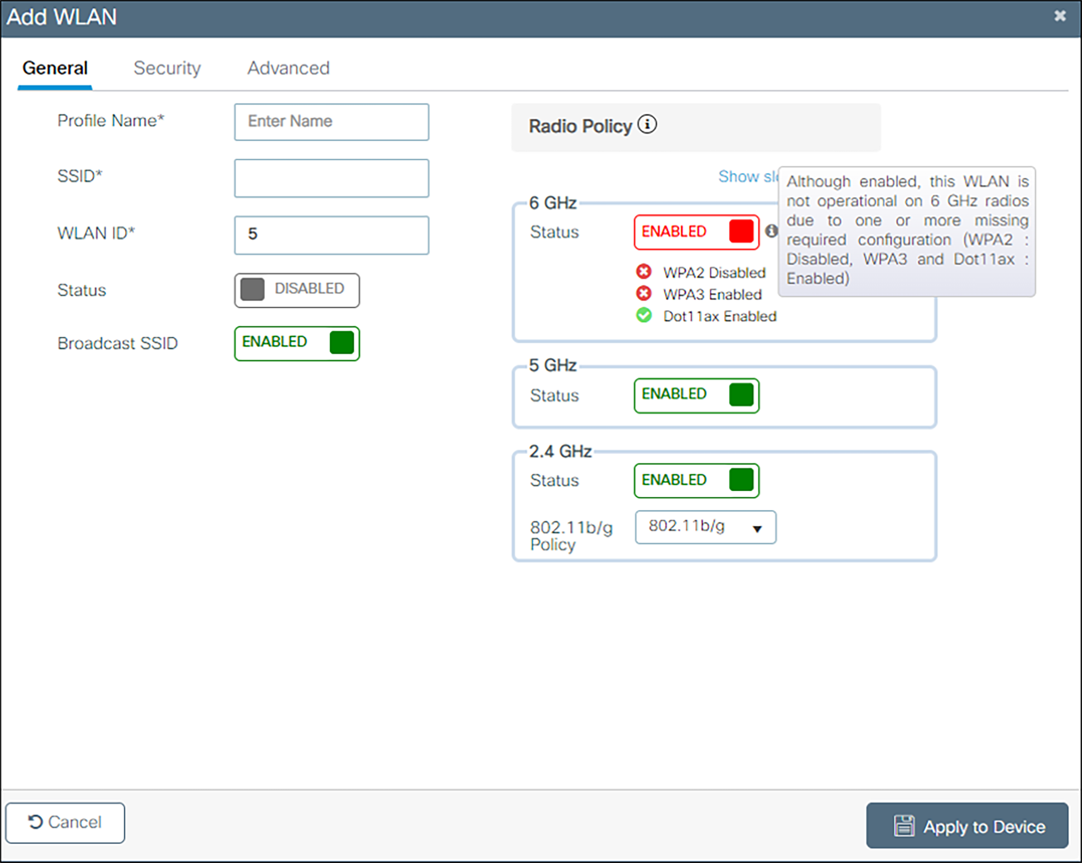 Setting up the SSID