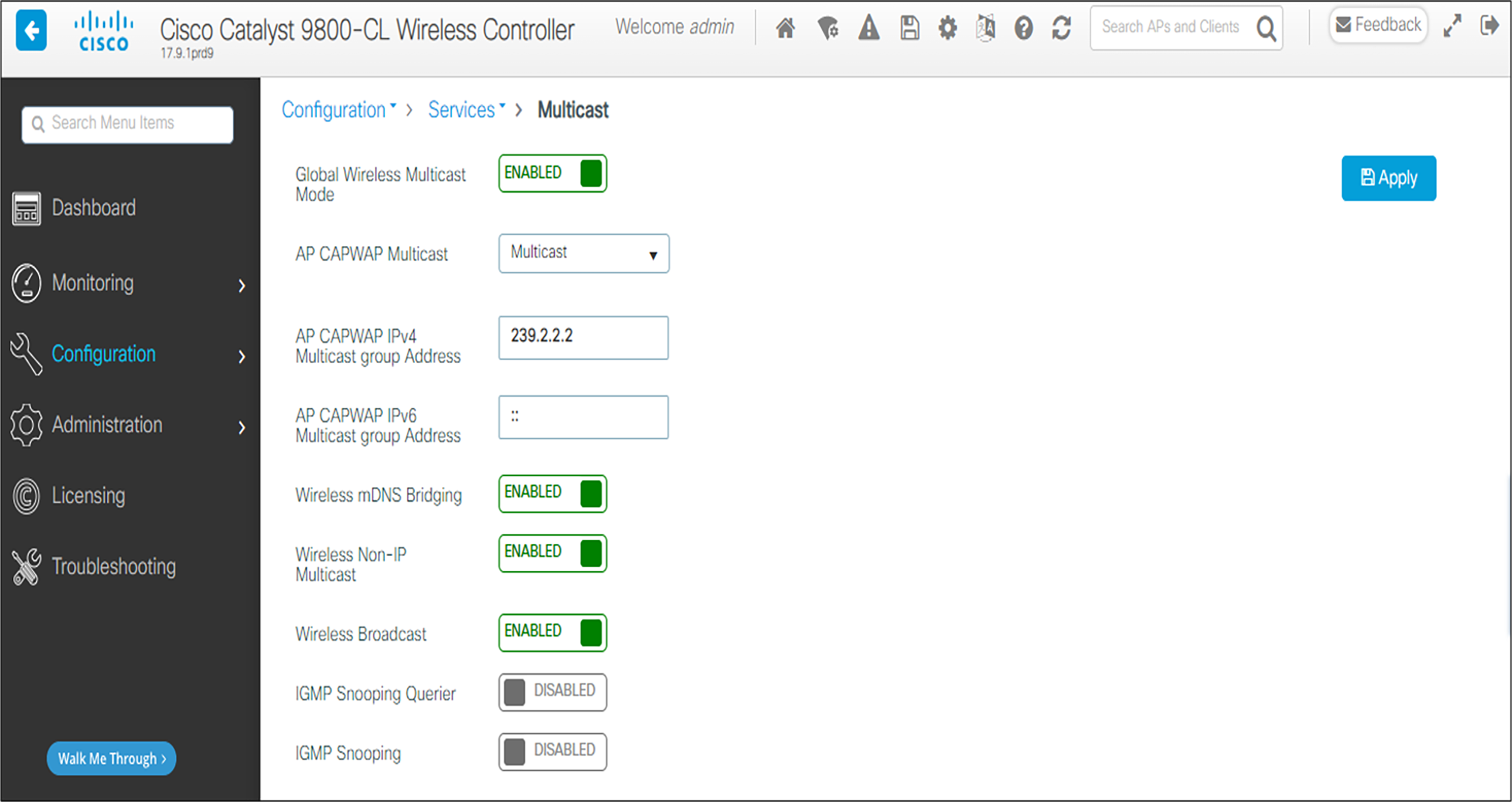 Controller setup