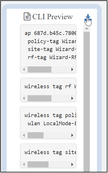 WLAN wizard – CLI preview