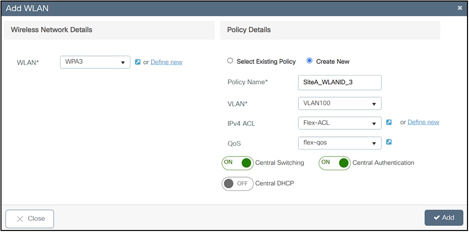 Basic setup wizard – FlexConnect WLAN and policy configuration