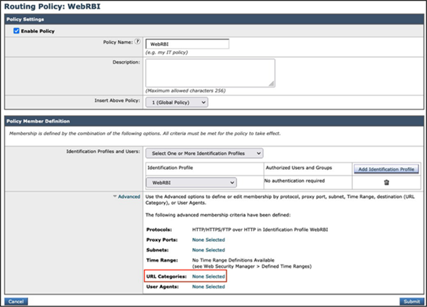 Routing Policies