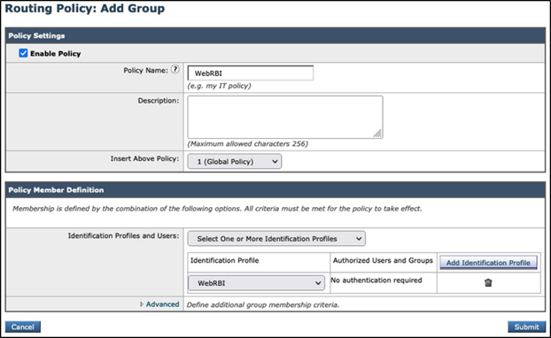 Routing Policy