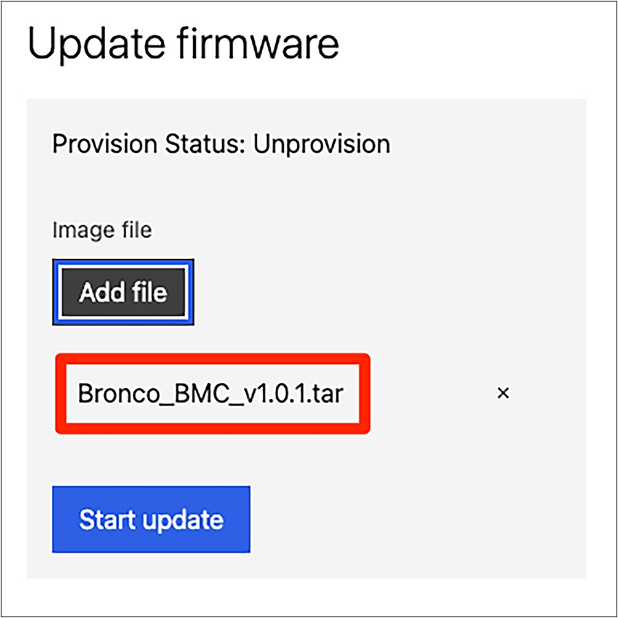 Firmware update image file selection
