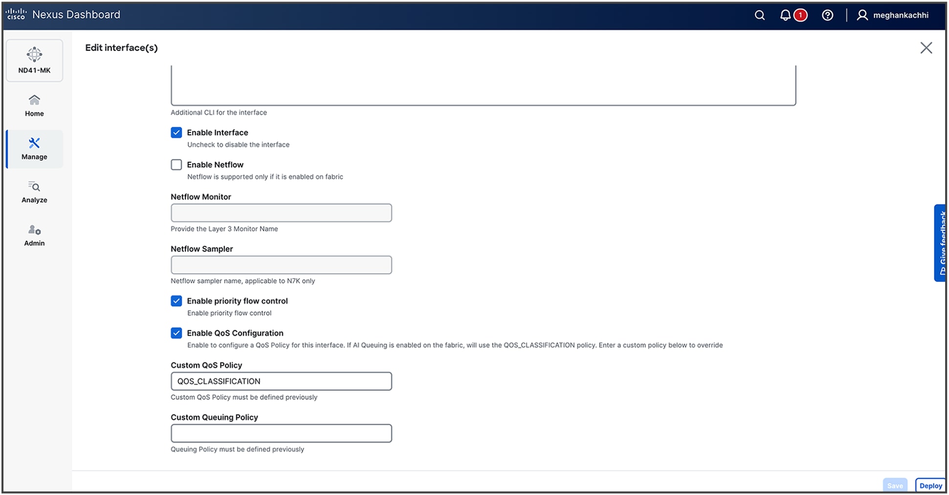 Connectivity Tab to Enable Priority
