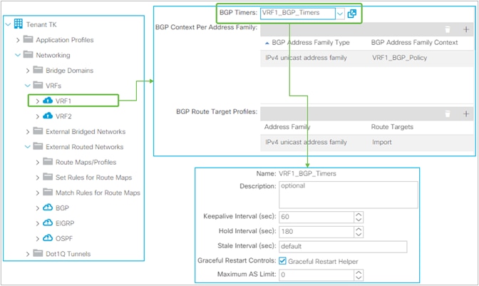 BGP timer policy in GUI (APIC Release 3.2)