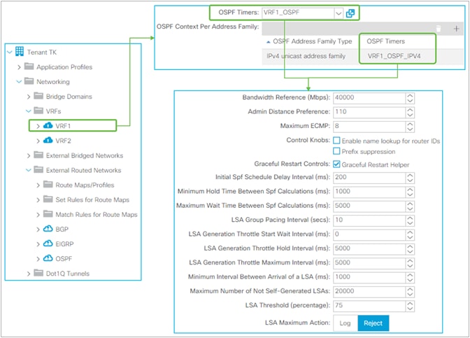 OSPF timer policy