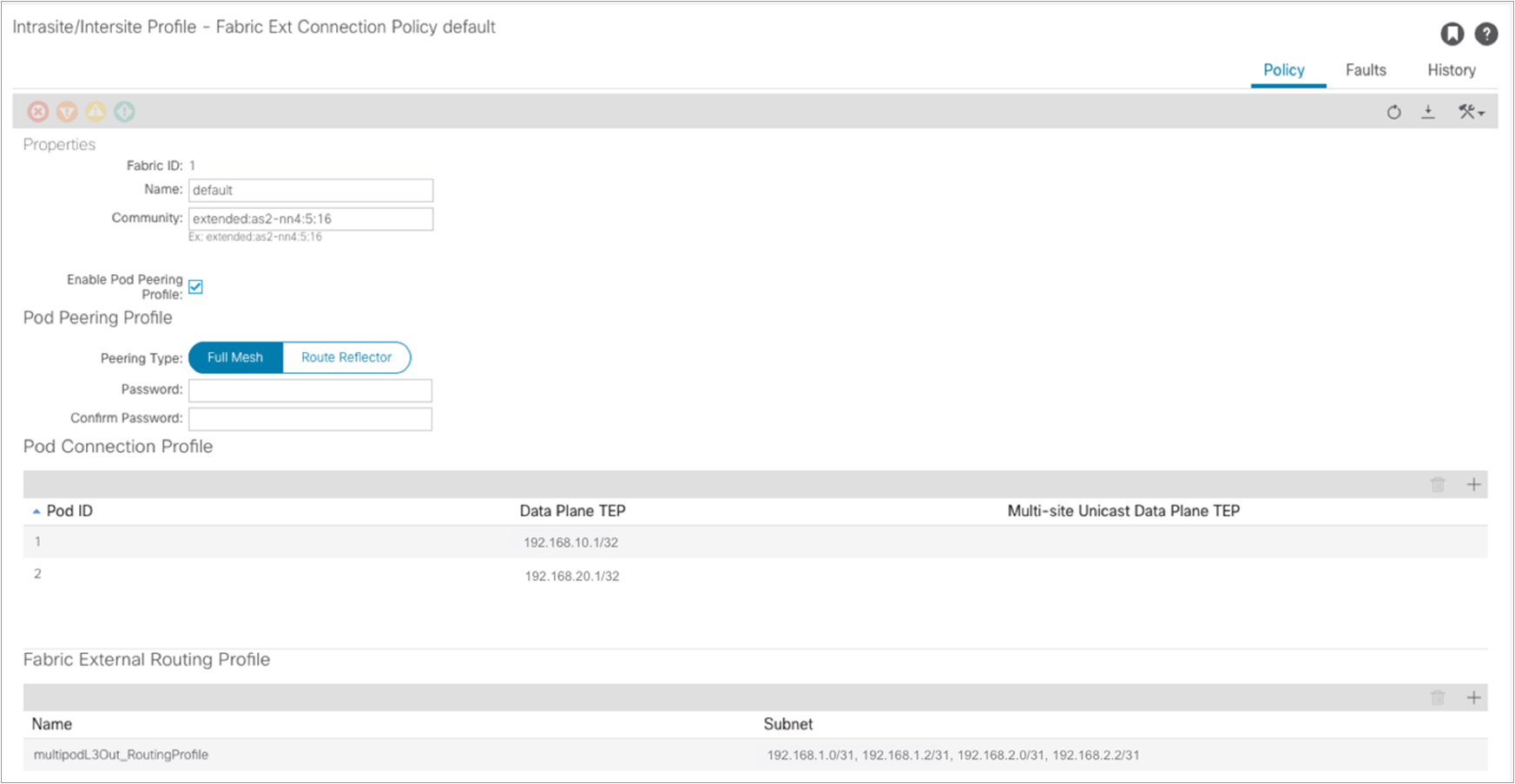 External Connection Policy