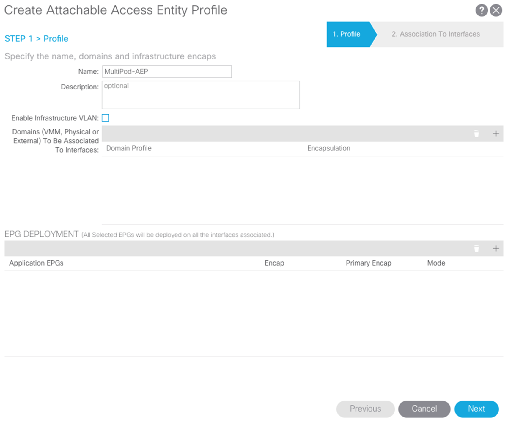 Create Attachable Access Entry Profile