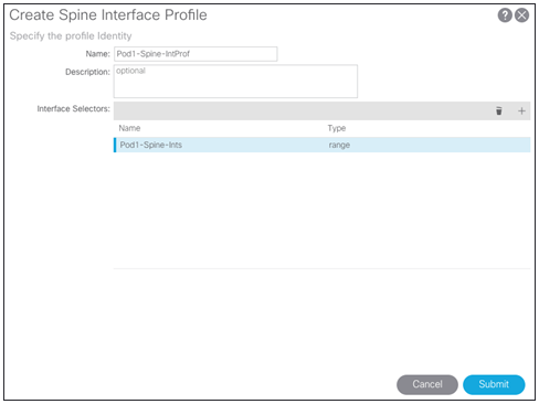 Create Spine Interface Profile