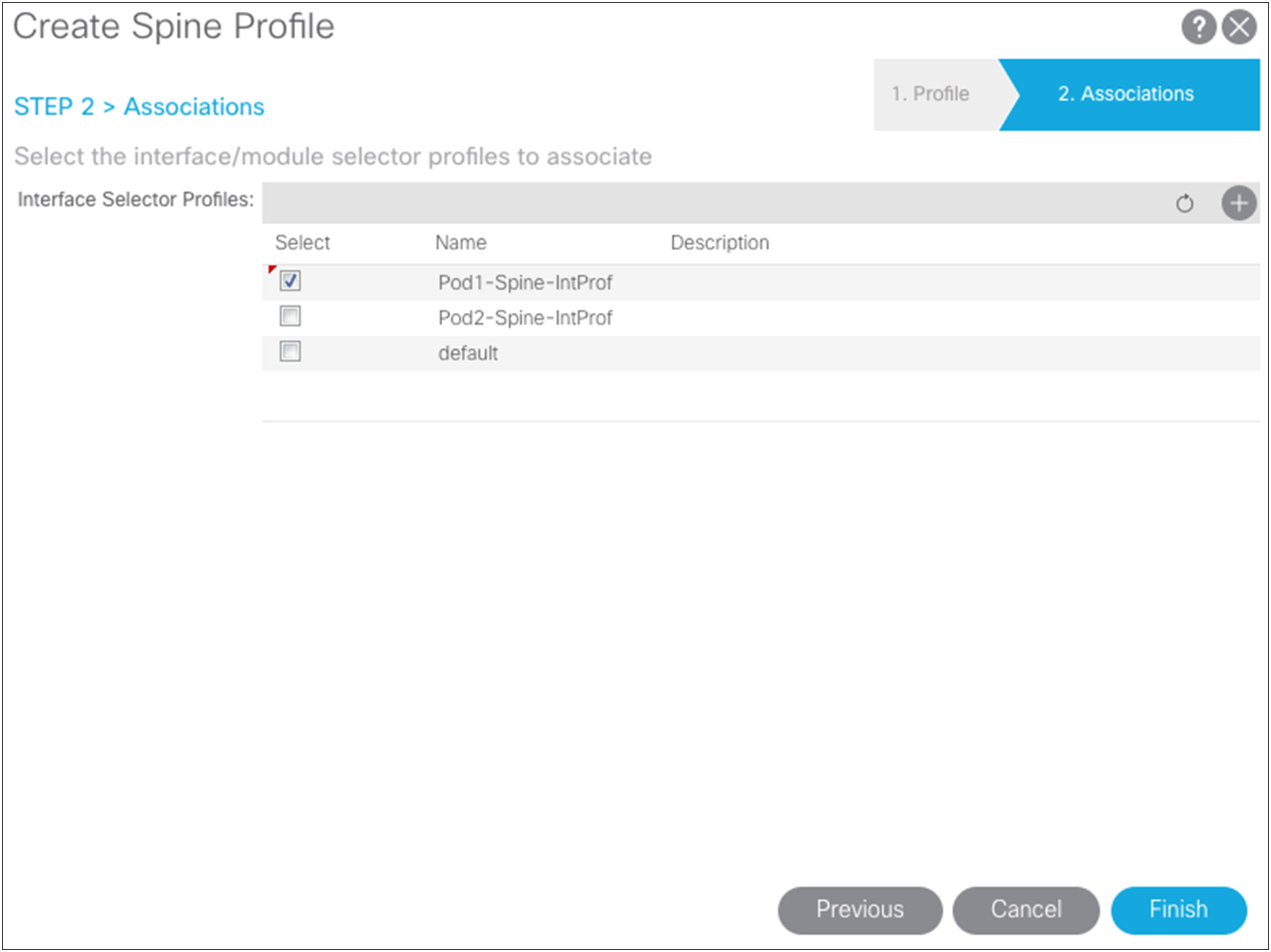 Create Spine Profile_Associations