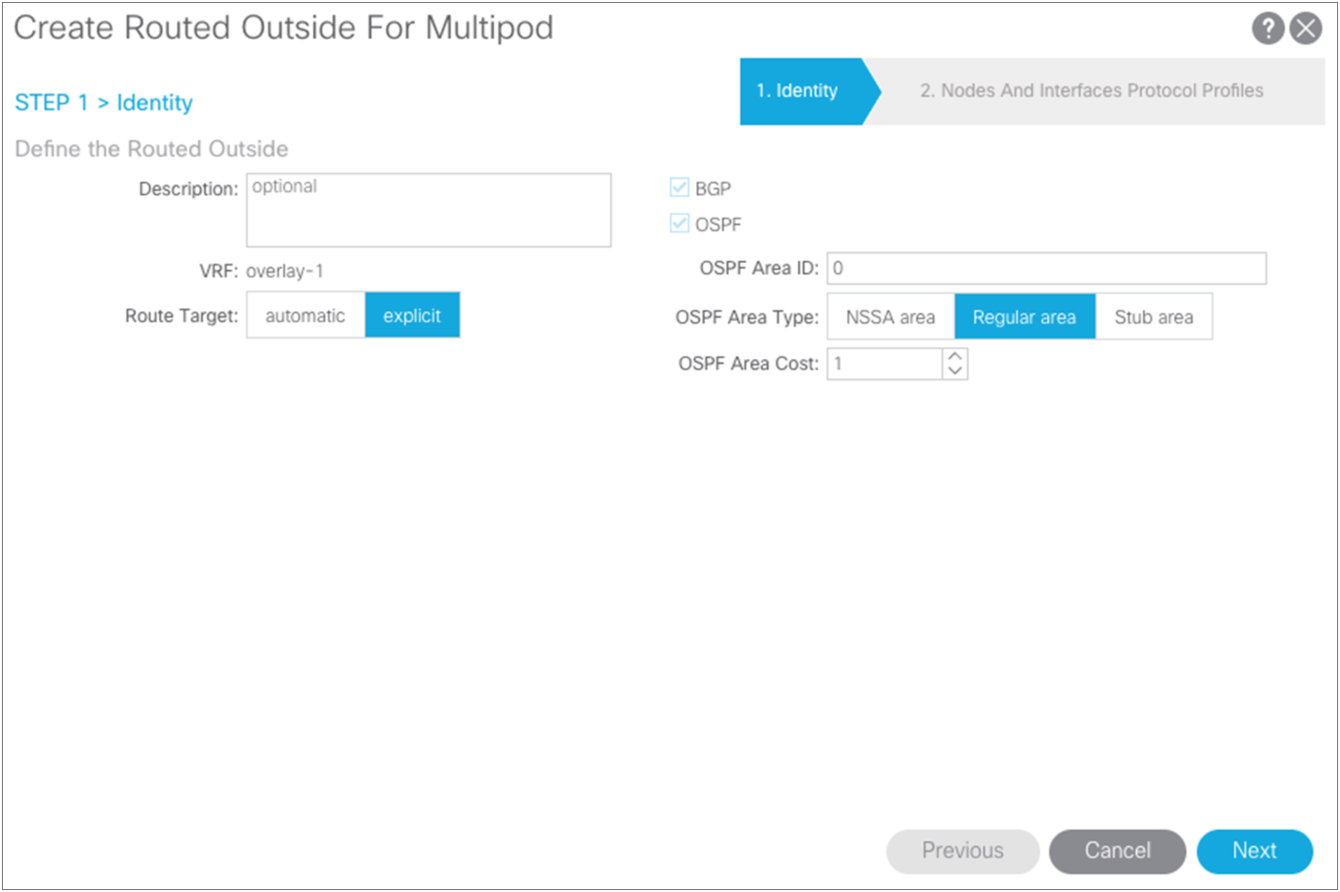 Create Routed Outside for Multipod