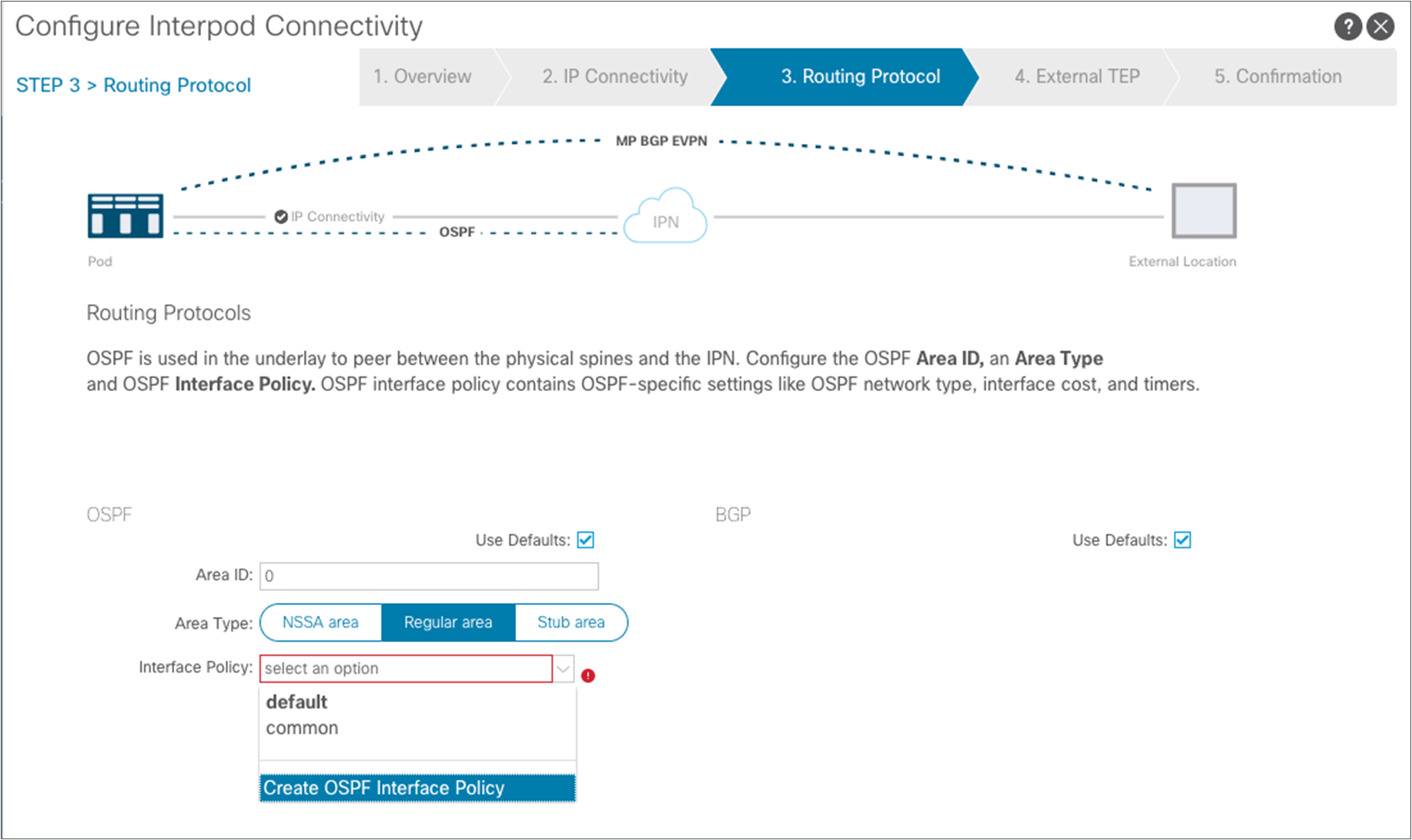 OSPF area 0