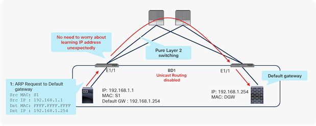 Use case with Unicast Routing disabled