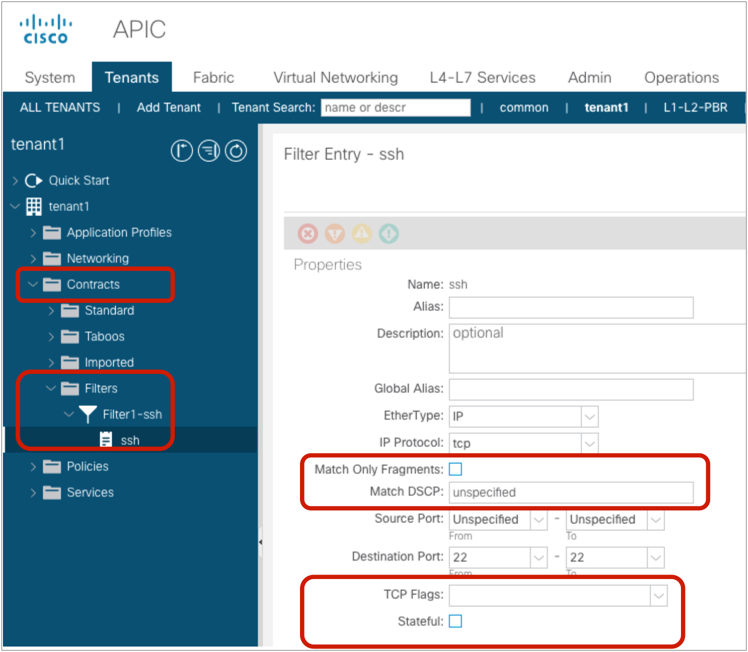 Contract and contract subject options (GUI)