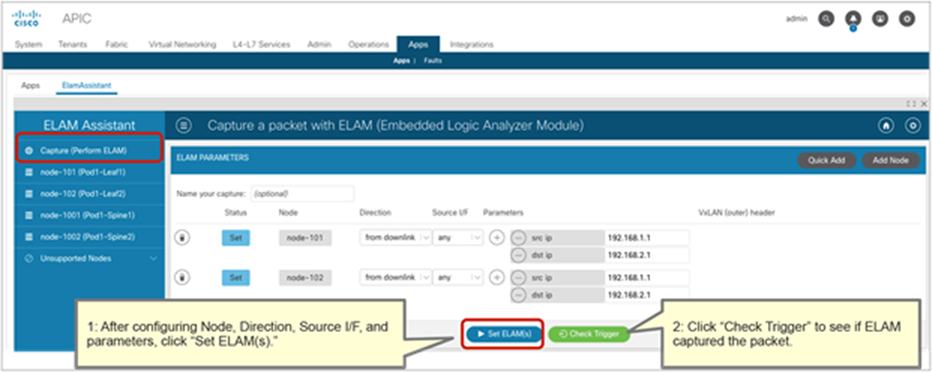 ELAM Assistant example (set ELAM)