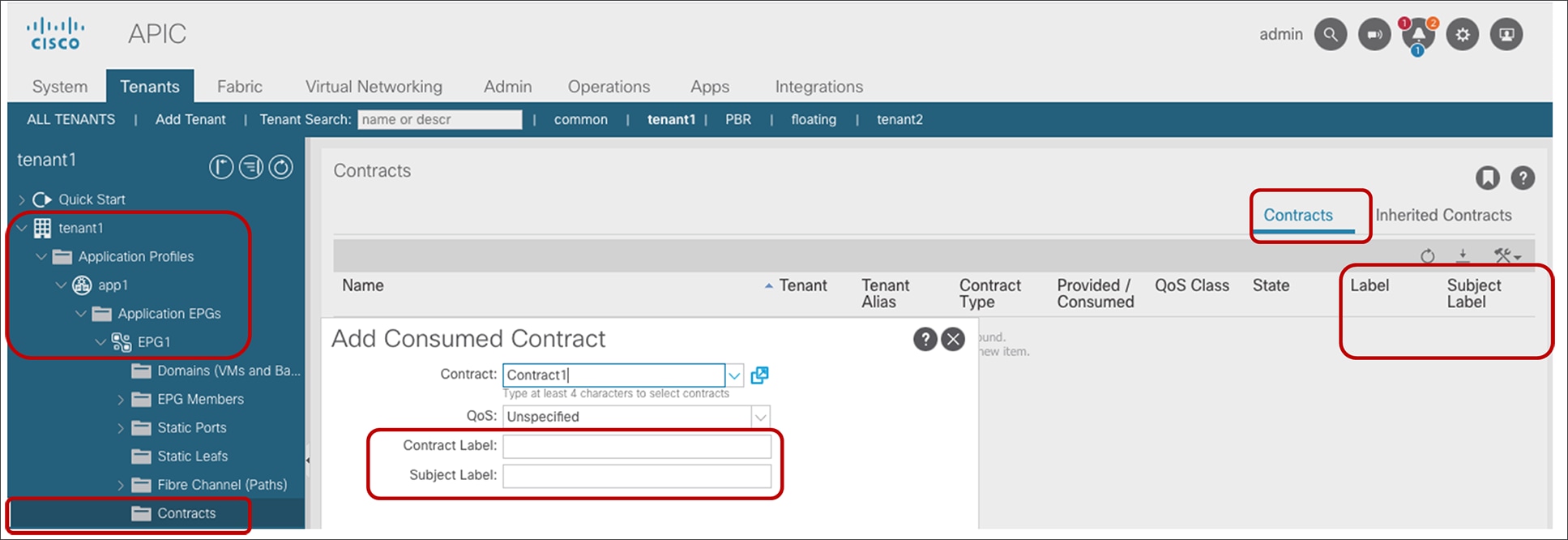 Per Contract configuration