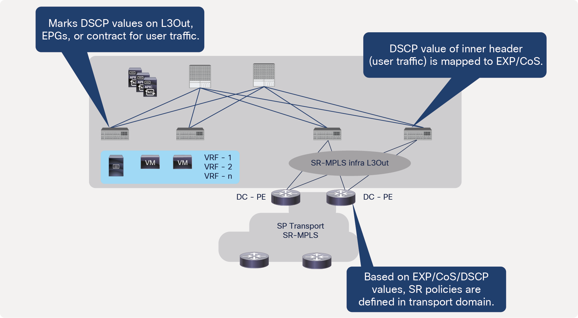 Egress SR-MPLS QoS from ACI border leaf