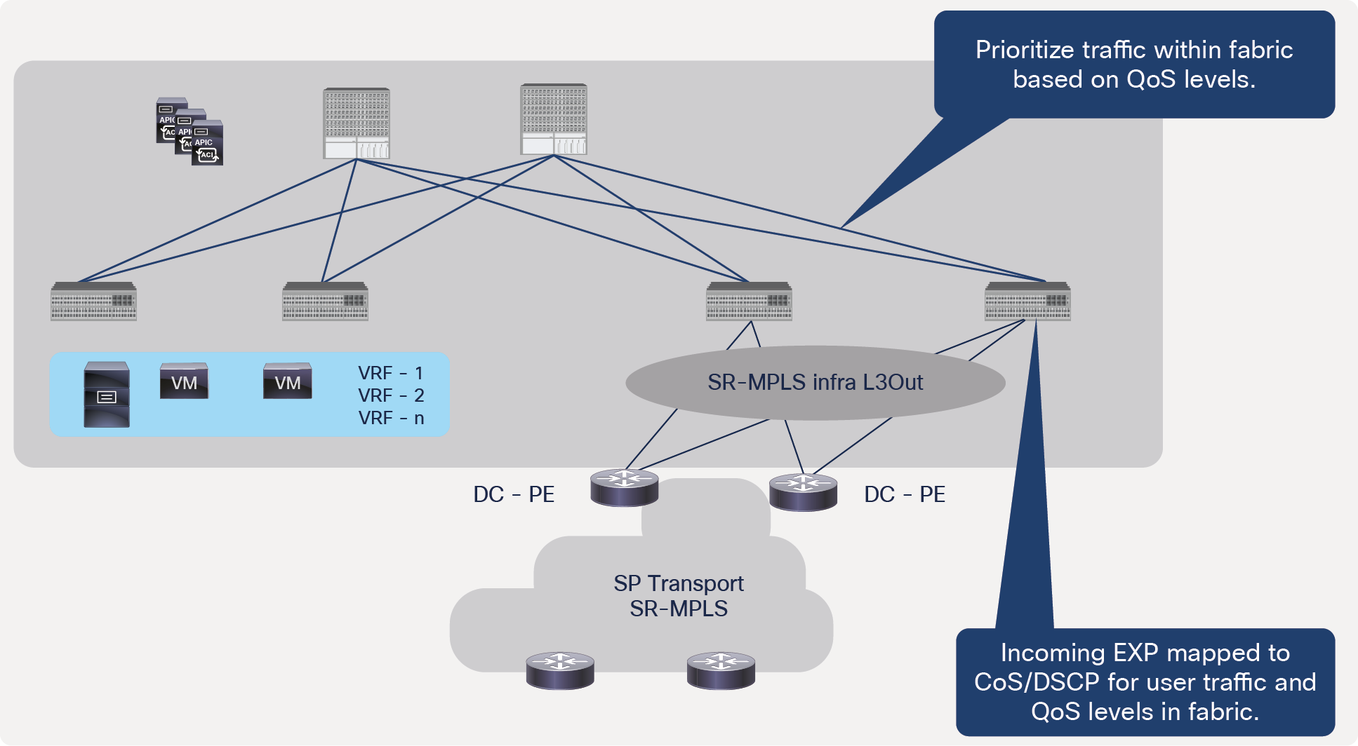 Ingress SR-MPLS QoS on ACI border leaf