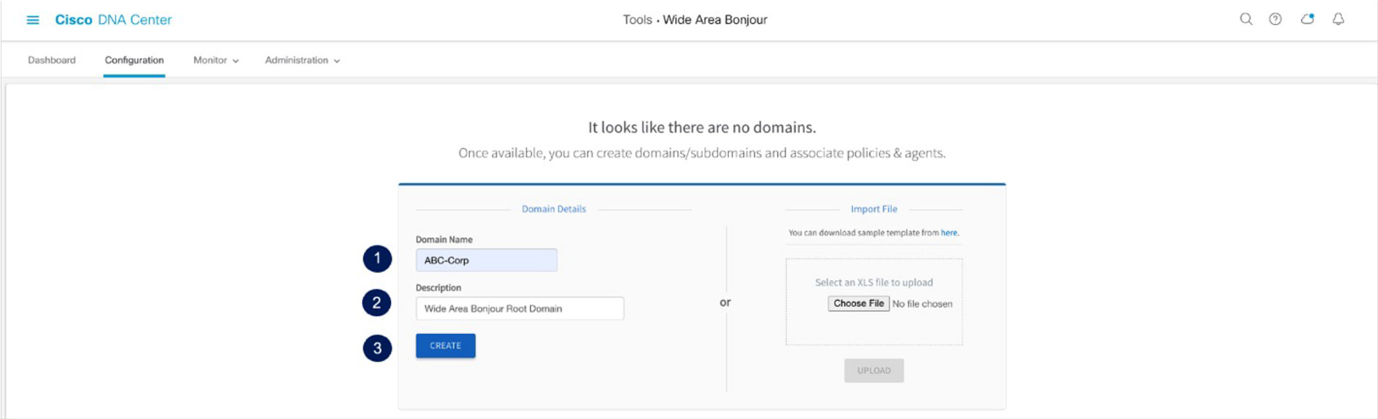 Cisco Wide Area Bonjour Application Root Domain Configuration