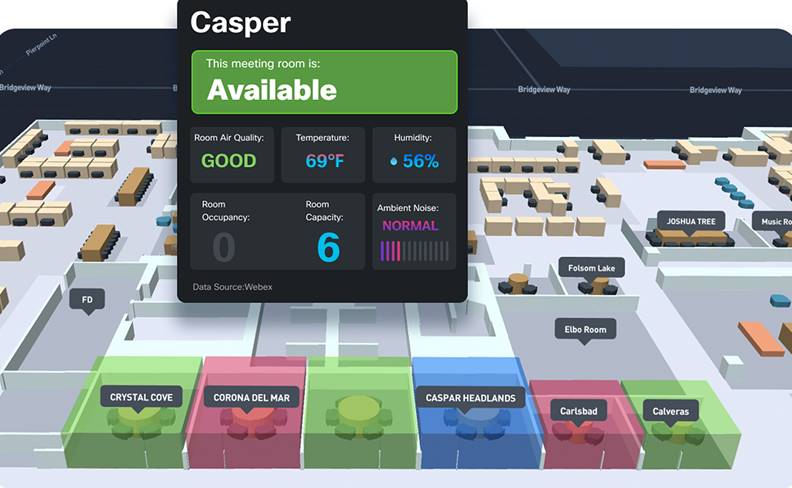 Live meeting room and desk availability for a better employee experience