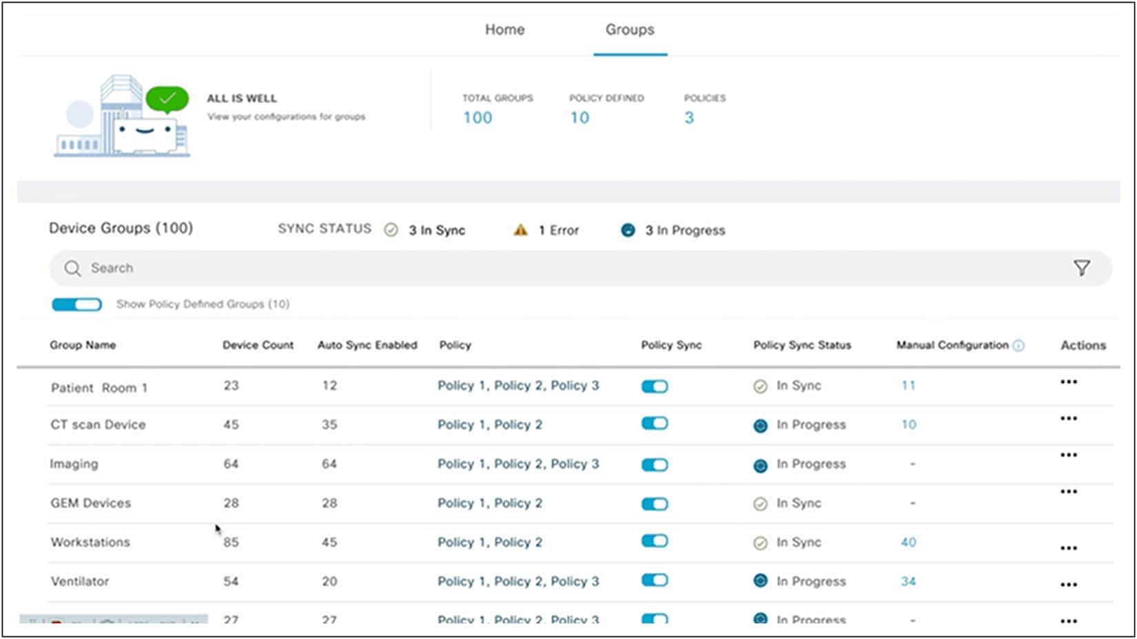 Group devices intuitively and apply configurations to these groups