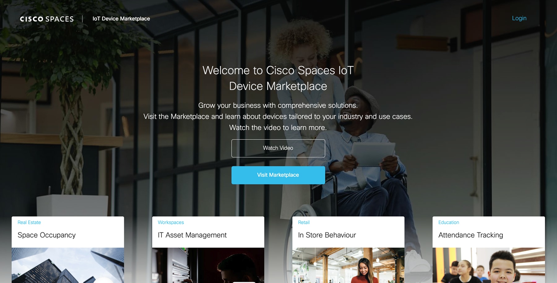 The IoT Device Marketplace features a variety of supported end devices that you can discover and order