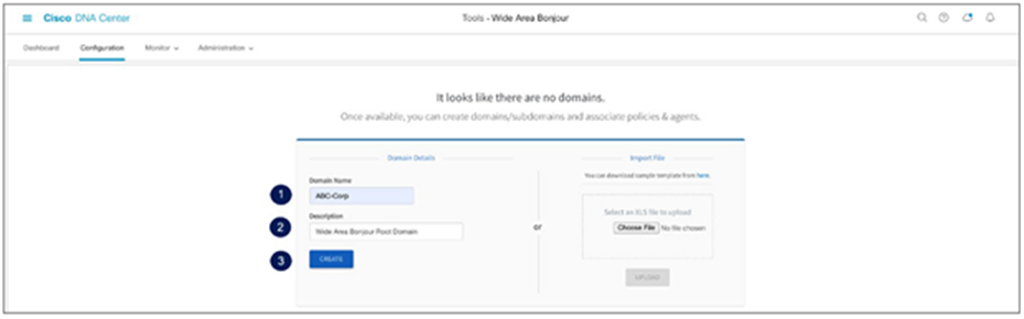 Cisco Wide Area Bonjour application root domain configuration