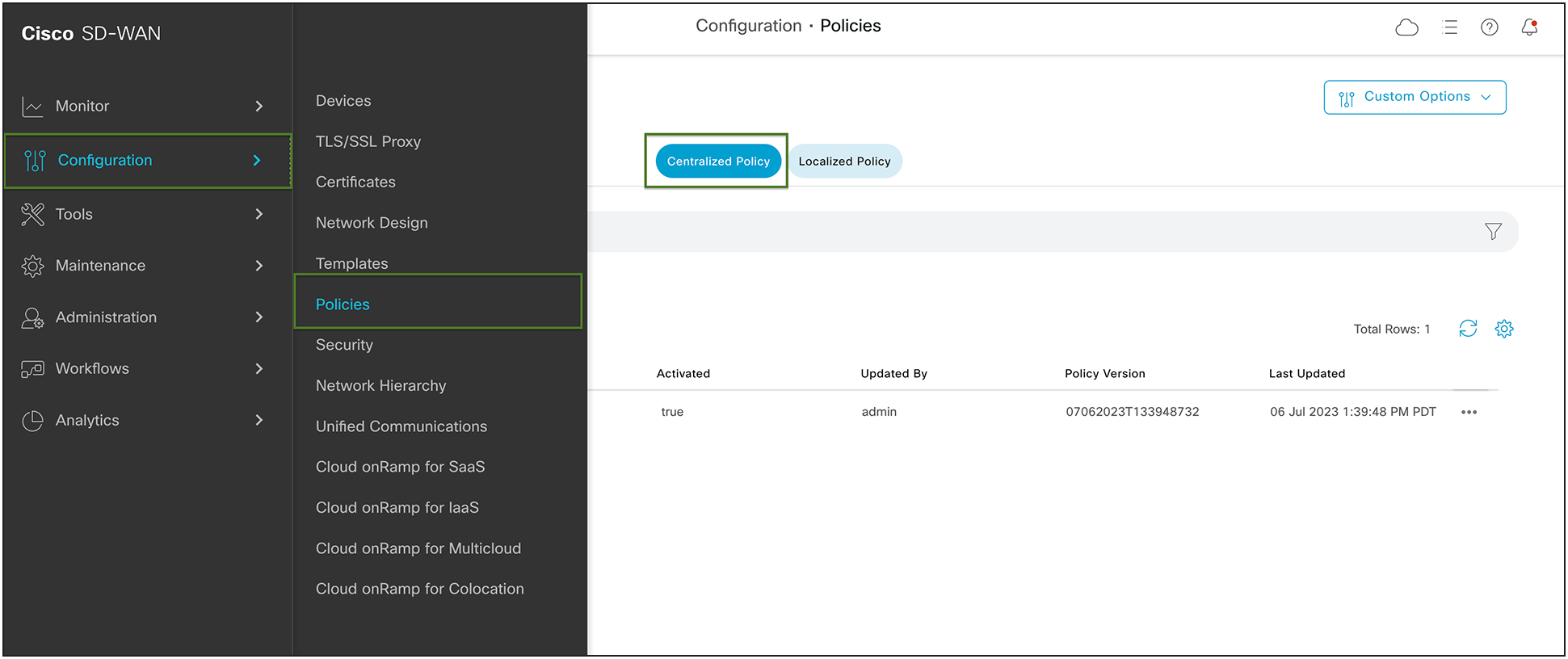 Catalyst SD-WAN Policy Configuration