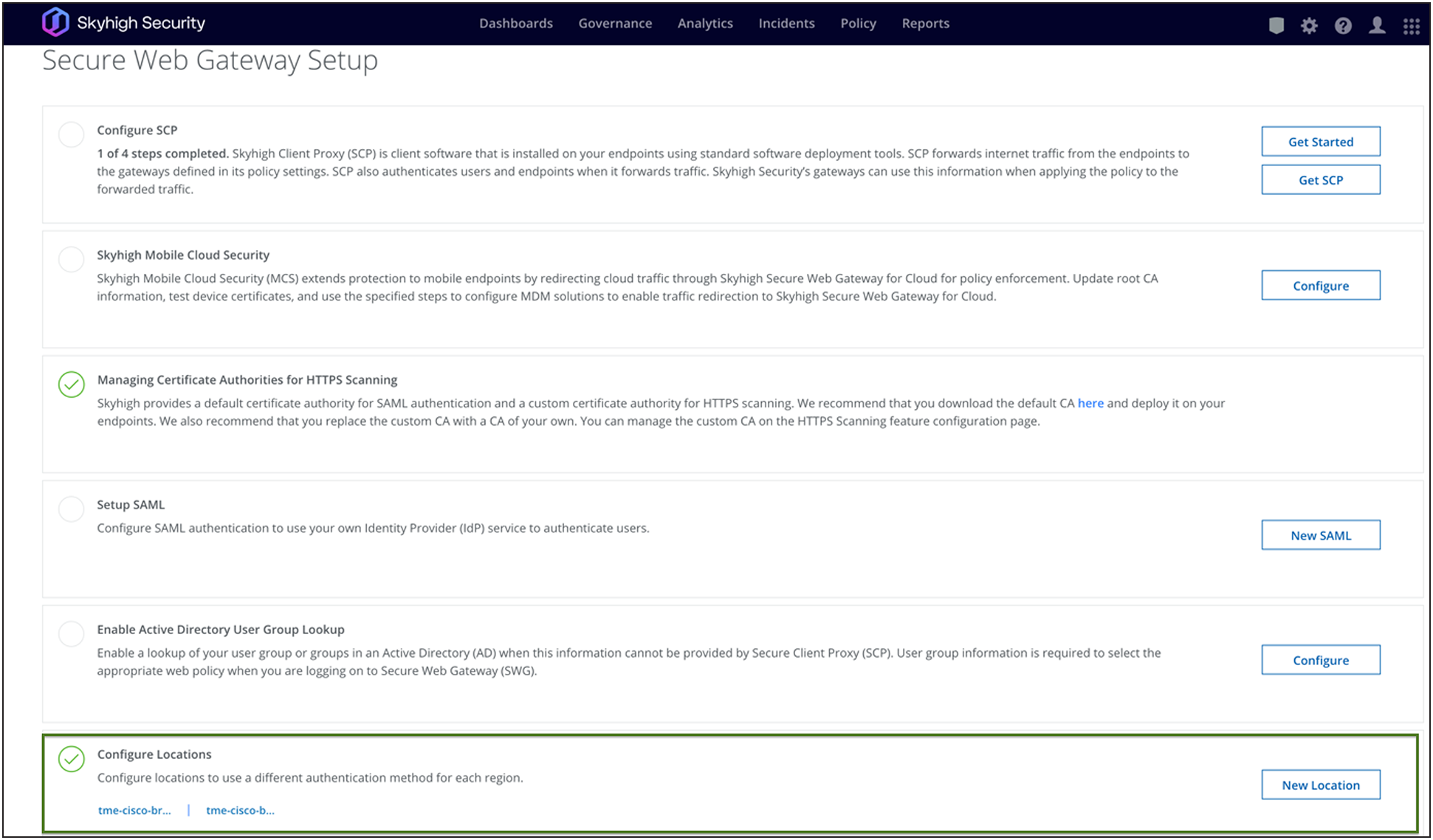 Skyhigh Web Gateway Setup