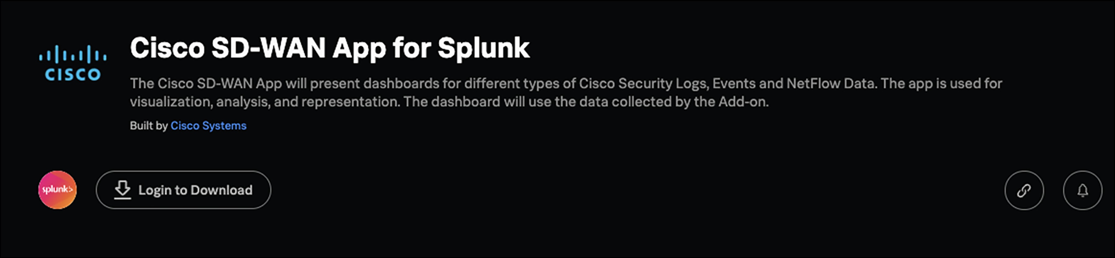 Cisco SD-WAN Application on Splunkbase