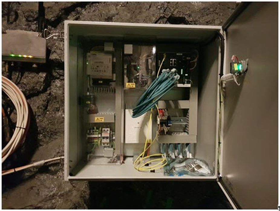 Prefabricated mine enclosure for Cisco IE switch and associated components