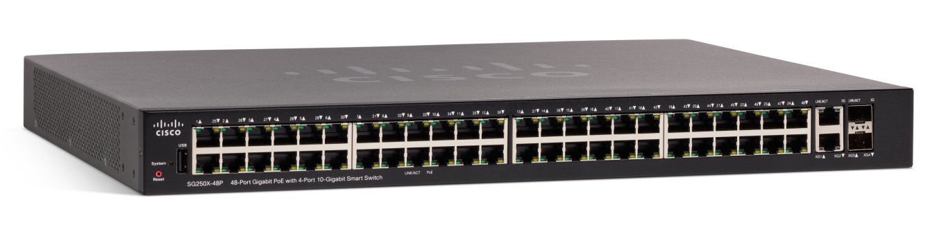 Cisco Systems Cisco SG250X-48-K9-NA 48-Port Gigabit 4-Port 10-Gigabit Smart Switch