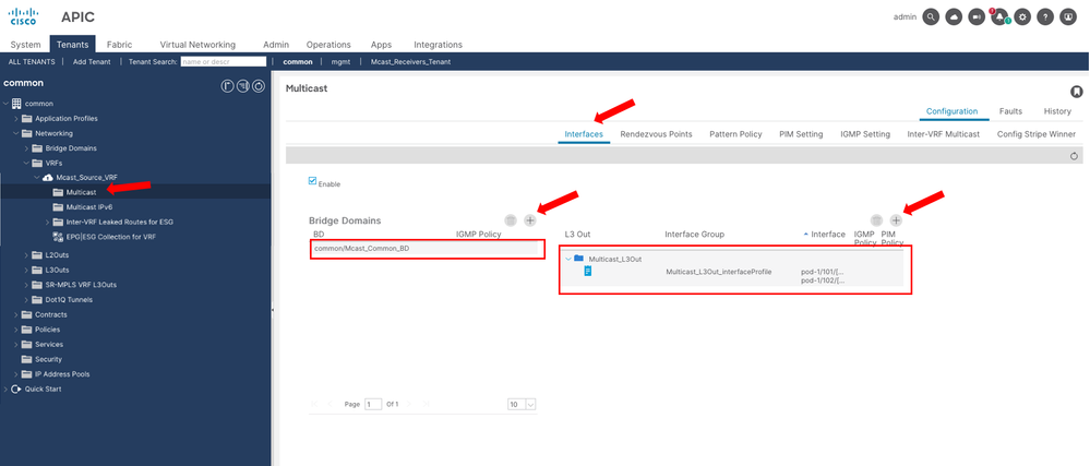 Add Multicast Interfaces Common