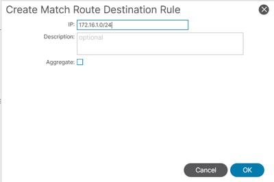 Create Route Match Destination