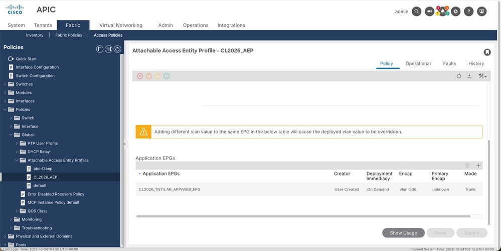 AAEP to Associate EPG
