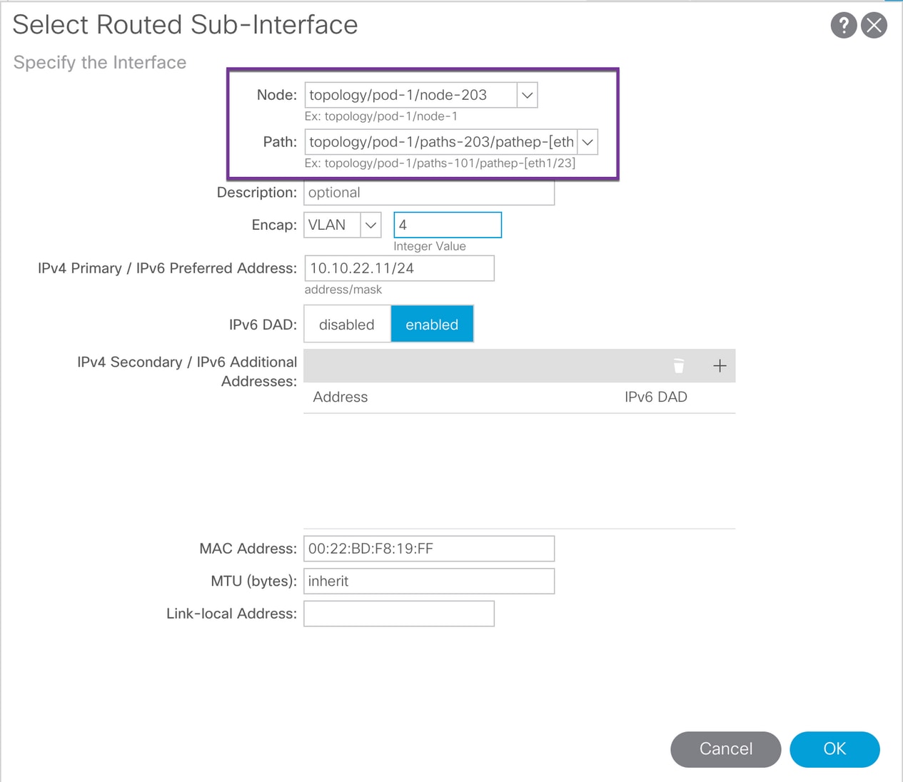 rleaf l3out