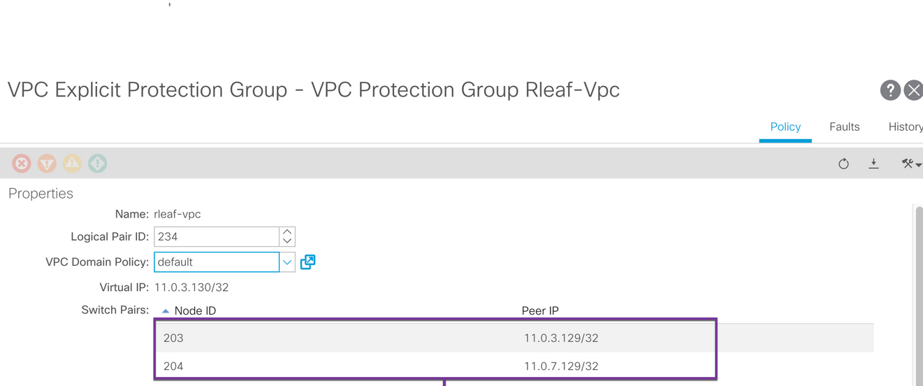 Explicit VPC Protection Groups Configuration