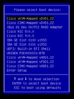 Choose Boot Device vKVM Mapped vDVD1.22