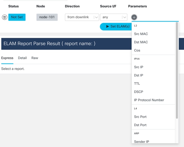 Select Parameters to Capture on
