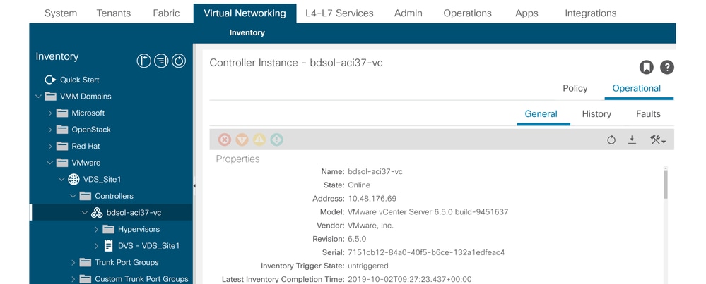 ACI Integrated Virtual Machine Manager