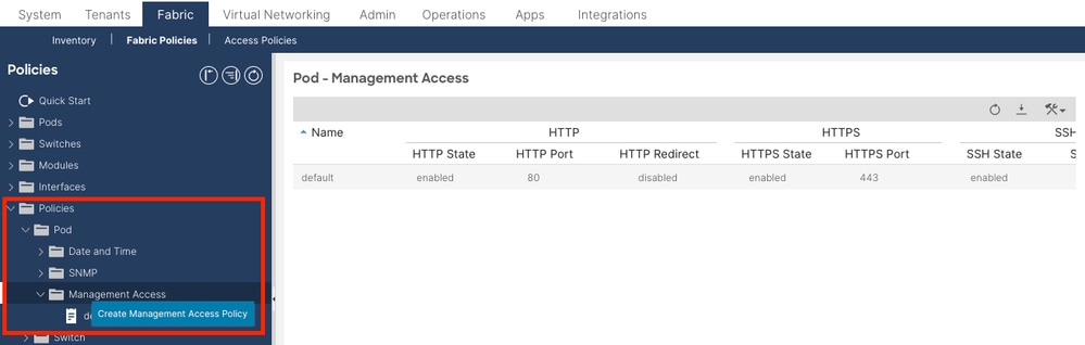 New Management Access