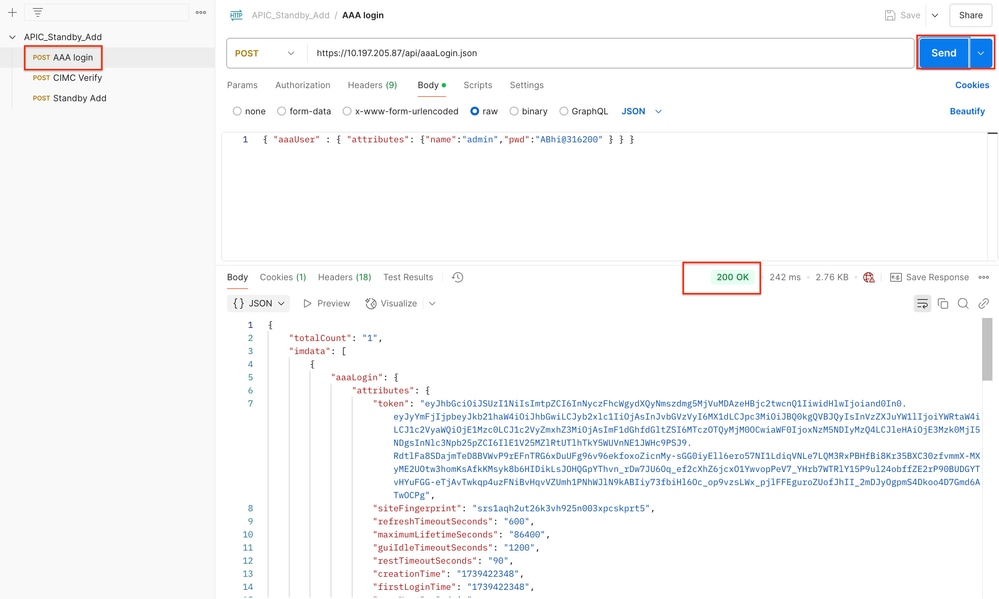api login