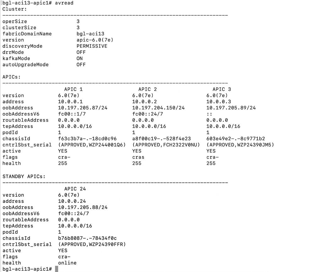 avread with standby controller