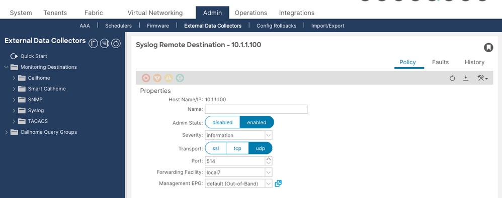add a remote destination