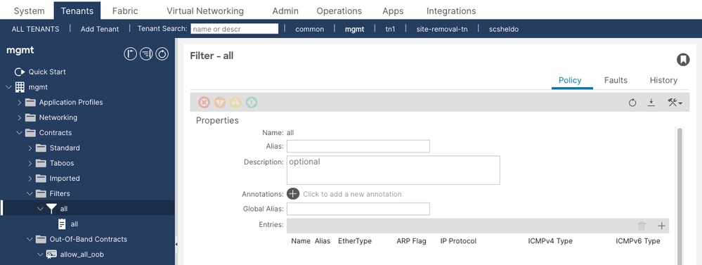 Configure Management Contracts for UDP Port 161