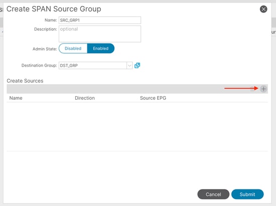 Image 20: Creation of tenant ERSPAN source group