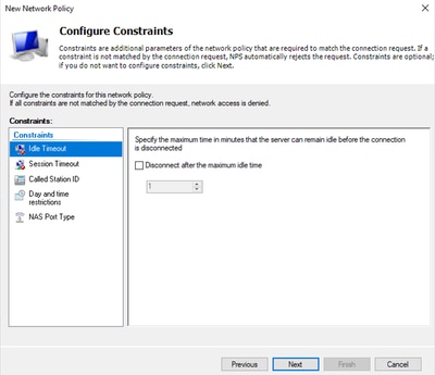 Configure Constraint Window