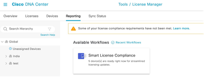 Select Reporting Tab