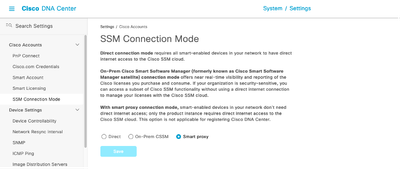 Select SSM Connection Mode