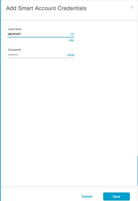 Enter Smart Account Username and Password